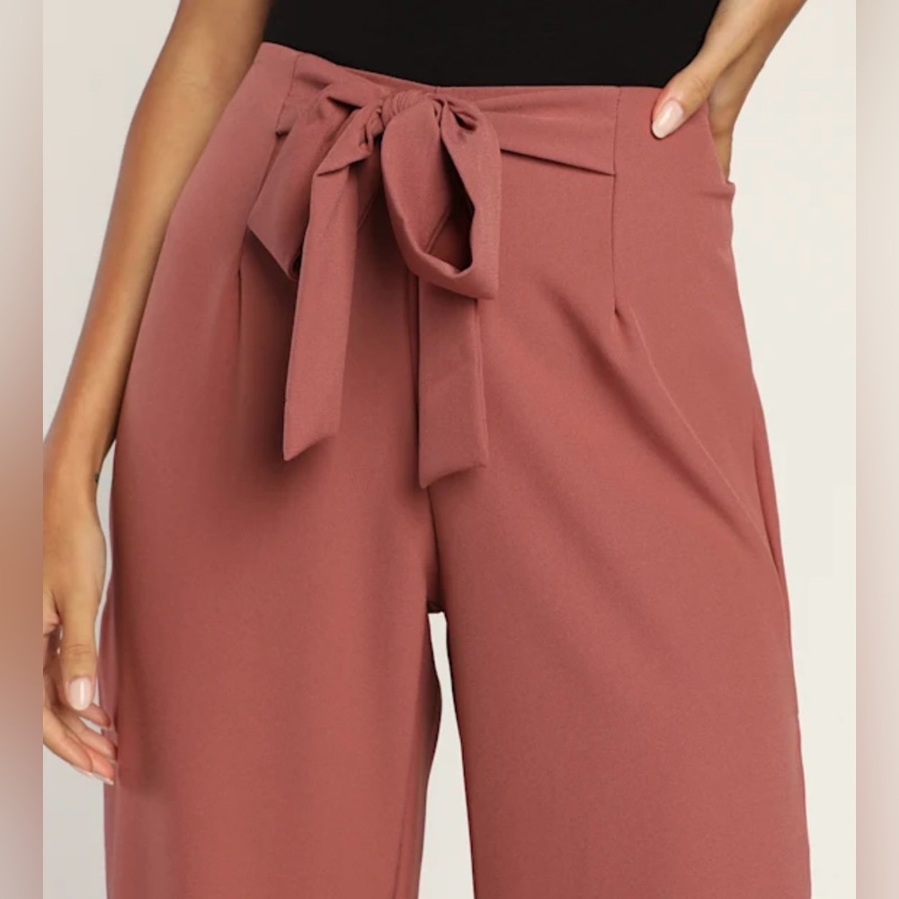 Lulu's Going Places Mauve Wide-Leg Pants - Picture 2 of 7